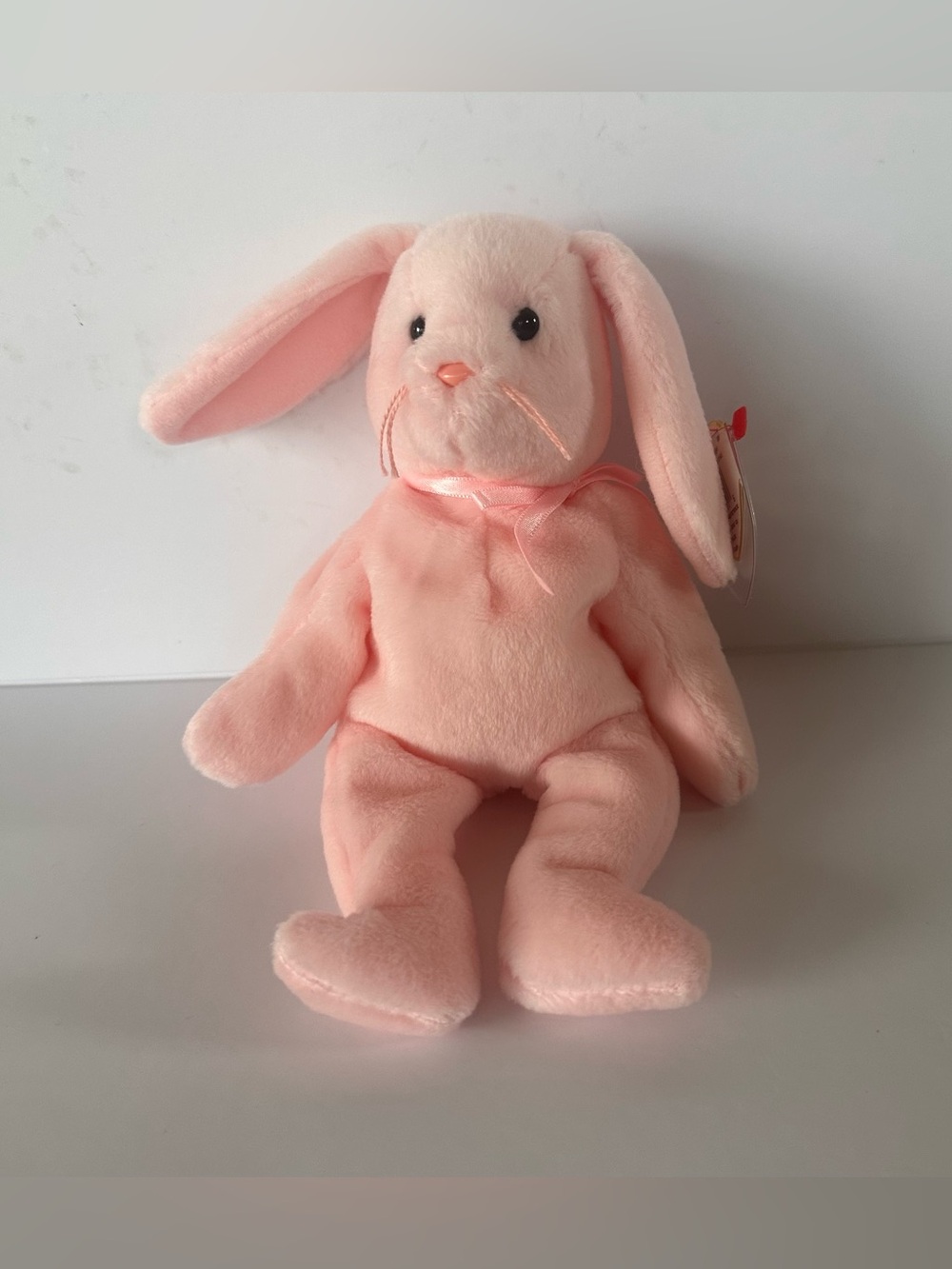 TY Beanie Baby Hoppity Pink Bunny Rabbit Plush Original Tags Vintage